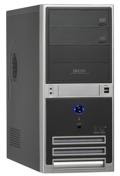 Modecom IRON, Black/Silver & FEEL III - 350 ATX Midi-Tower Schwarz, Silber Computer-Gehäuse