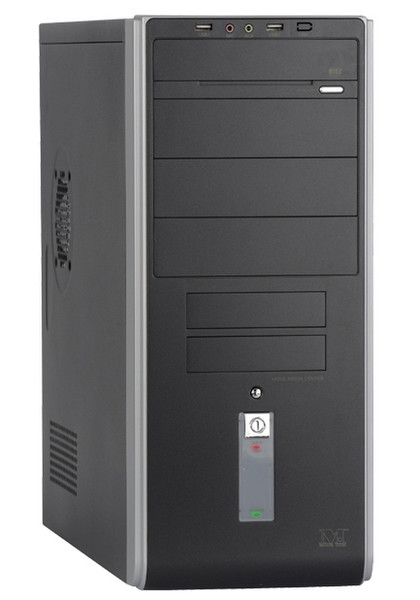 Modecom STEP 407, Black/Silver & FEEL III - 350 ATX Midi-Tower Schwarz, Silber Computer-Gehäuse