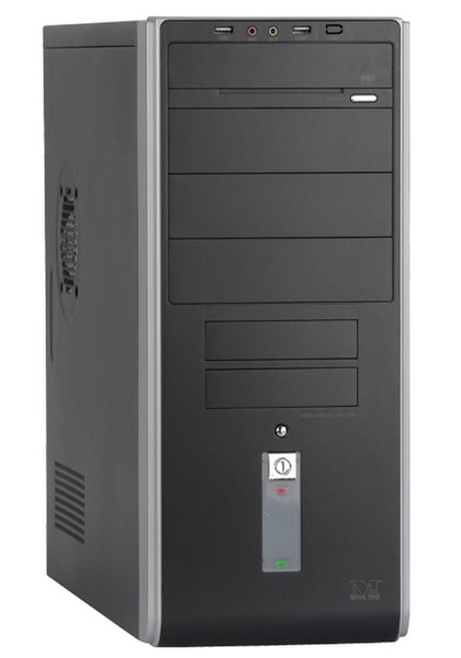 Modecom STEP 407, Black/Silver & FEEL III - 400 ATX Midi-Tower Schwarz, Silber Computer-Gehäuse