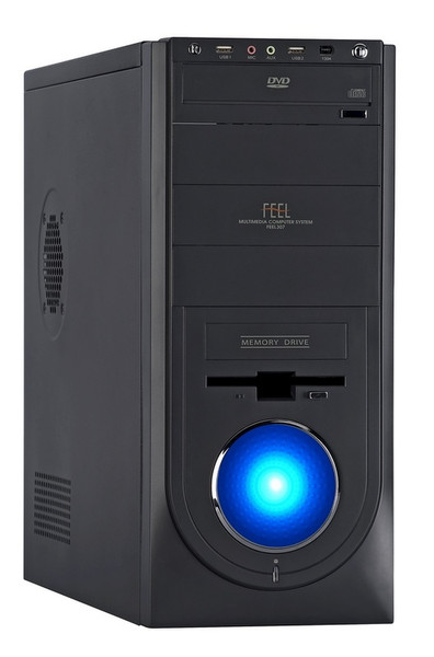 Modecom FEEL 307, Black & FEEL III - 400 ATX Midi-Tower Black computer case