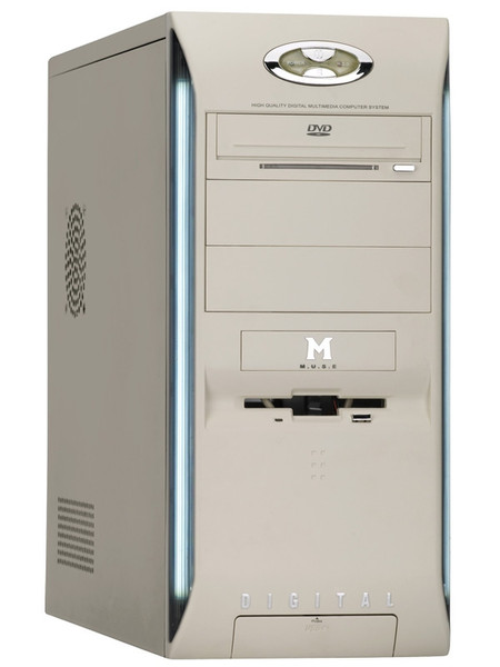 Modecom MUSE, Silver & FEEL III - 400 ATX Midi-Tower Silber Computer-Gehäuse