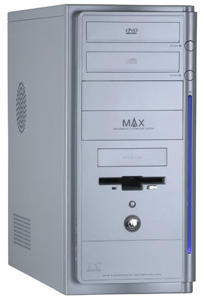 Modecom MAX, Silver & FEEL III - 400 ATX Midi-Tower Cеребряный системный блок