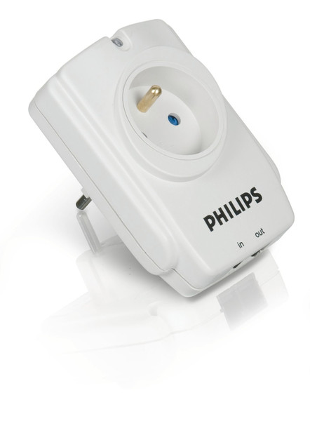 Philips SPN3120 Wall tap 1 outlet Surge protector