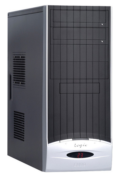 Modecom Logic B6, Black & FEEL - 350ATX 350W 2.2 PFC Midi-Tower 350W Black,Silver computer case