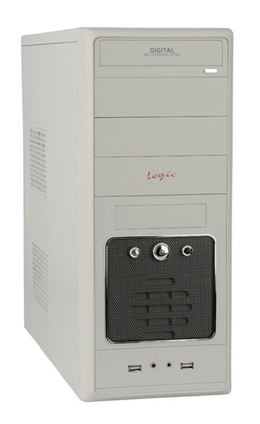 Modecom Logic B8, White & FEEL - 350ATX 350W 2.2 PFC Midi-Tower 350W Weiß Computer-Gehäuse