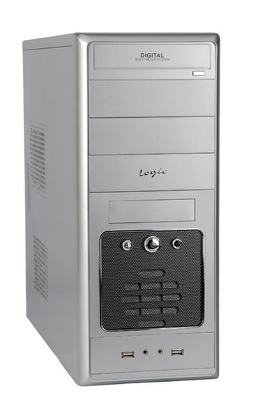 Modecom Logic B8, Silver & FEEL - 400ATX 400W 2.2 PFC Midi-Tower 400W Silber Computer-Gehäuse