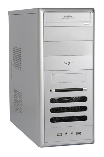 Modecom Logic B9, Silver & FEEL - 400ATX 400W 2.2 PFC Midi-Tower 400W Silver computer case