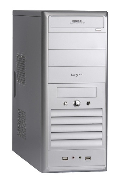 Modecom Logic B15, Silver & FEEL - 400ATX 400W 2.2 PFC Midi-Tower 400W Silber Computer-Gehäuse