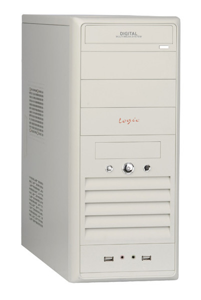 Modecom Logic B15, Ivory & FEEL - 400ATX 400W 2.2 PFC Midi-Tower 400W Weiß Computer-Gehäuse
