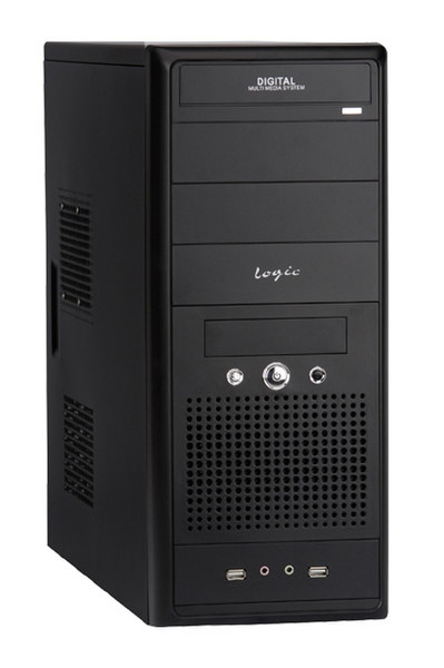 Modecom Logic B12, Black & FEEL - 400ATX 400W 2.2 PFC Midi-Tower 400W Schwarz Computer-Gehäuse