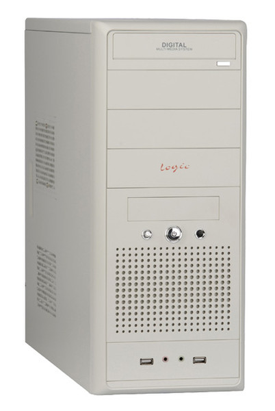 Modecom Logic B12, Ivory & FEEL - 400ATX 400W 2.2 PFC Midi-Tower 400W Weiß Computer-Gehäuse