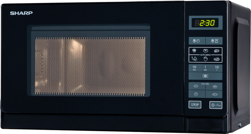 Sharp R-242 BKW Настольный Обычная (соло) микроволновая печь 20л 800Вт Черный микроволновая печь