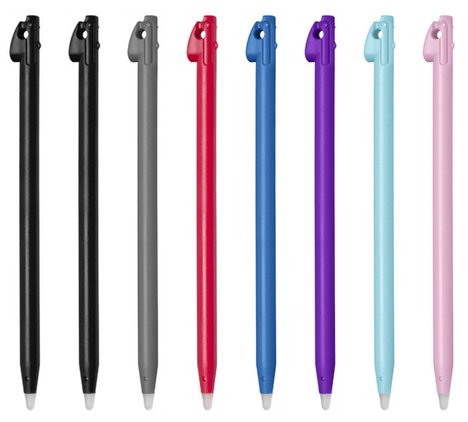 Bigben Interactive Stylus Set Rainbow, Nintendo DS Black,Blue,Grey,Pink,Purple,Red,Turquoise stylus pen
