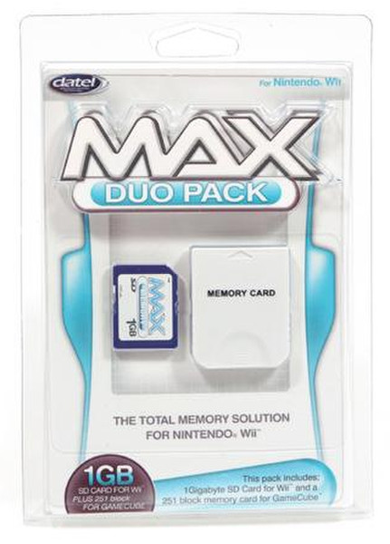 Datel Max Memory Duo Pack, 1GB SD 1GB SD memory card