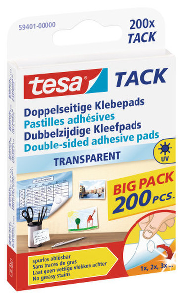 TESA 59401-00000 Прозрачный 200шт канцелярская/офисная лента