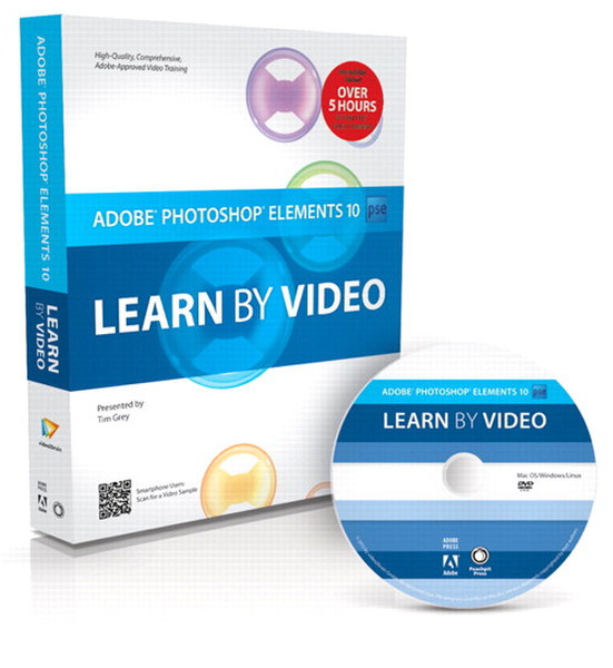 Peachpit Adobe Photoshop Elements 10: Learn by Video 48страниц руководство пользователя для ПО