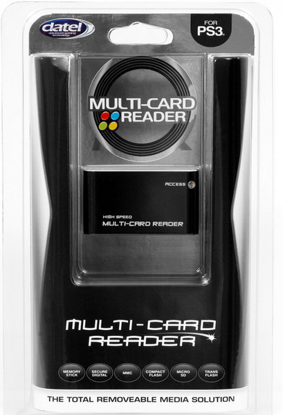 Datel Multi-Card Reader, PS3/PC USB 2.0 Черный устройство для чтения карт флэш-памяти