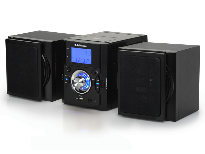 AudioSonic HF-1253 Micro-Set 10W Schwarz Home-Stereoanlage