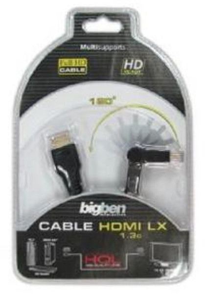 Bigben Interactive Multi HDMI Cable Right Angle LX 2.5м HDMI Черный HDMI кабель