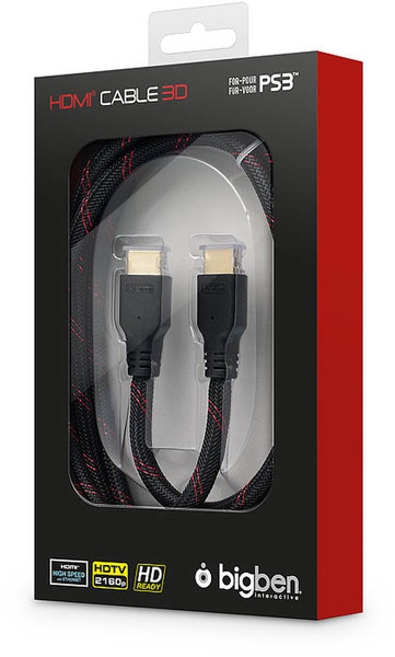 Bigben Interactive HQ HDMI Kabel 1.4 / 3D, PS3, 2m 2м HDMI HDMI Черный HDMI кабель