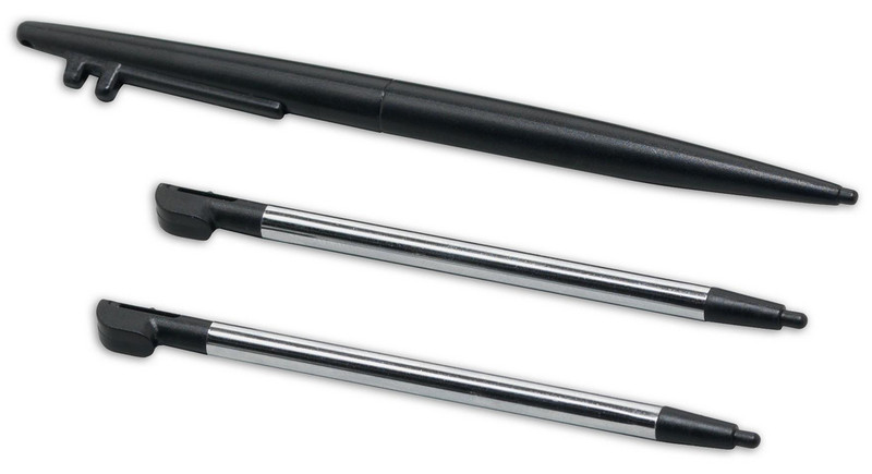 Qware Stylus Bundel Pack, Nintendo DSi XL Black,Silver stylus pen