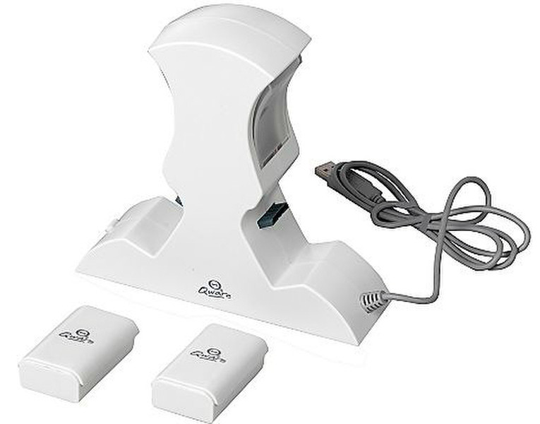 Qware Dual Charger, Xbox 360 Indoor White