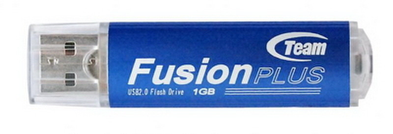 Team Group 1GB Team Fusion Plus USB2.0 Flash Drive, Blue 1GB USB 2.0 Type-A Blue USB flash drive