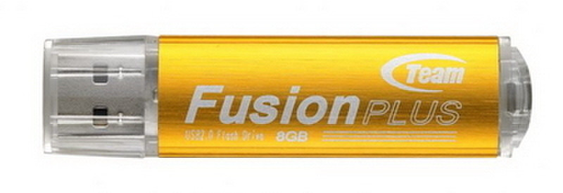 Team Group 8GB Fusion Plus USB2.0 Flash Drive, Gold 8GB USB 2.0 Type-A USB flash drive