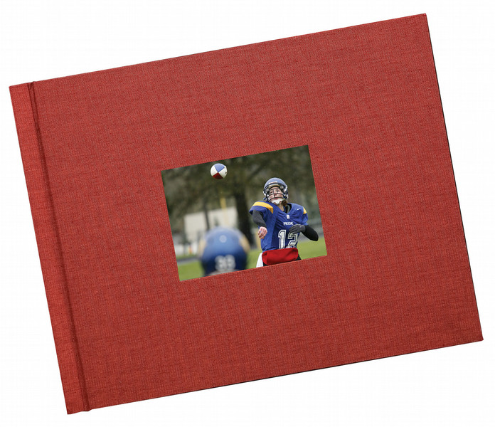 HP Deep Red Linen Landscape Album Covers-11 x 8.5 in photo album
