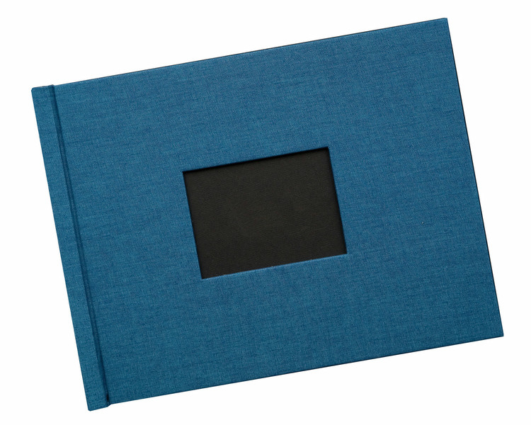 HP Sea Blue Linen Landscape Album Covers-11 x 8.5 in photo album