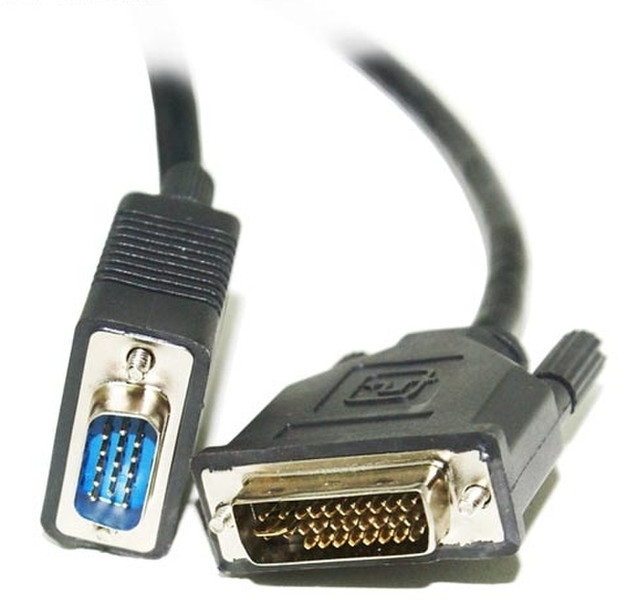 S-Link VGA - DVI, 1.5m 1.5м DVI-D VGA (D-Sub) Черный адаптер для видео кабеля