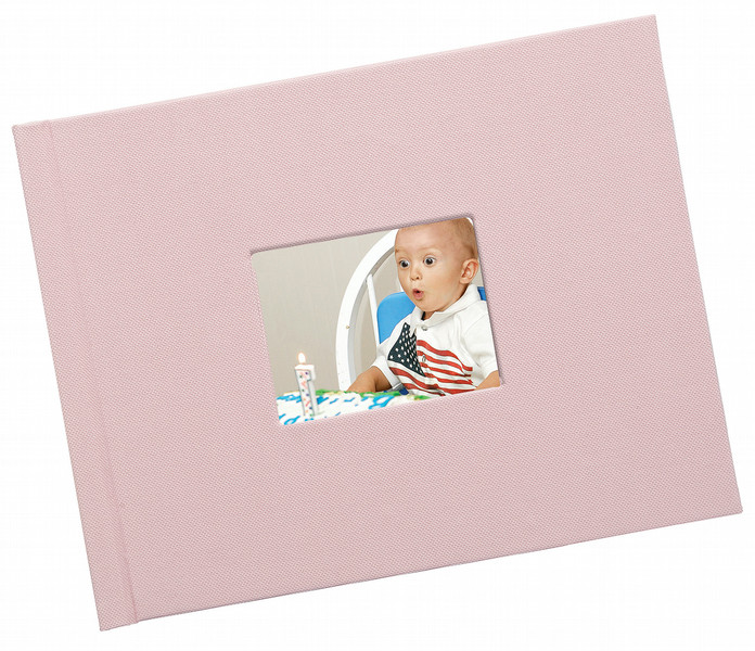 HP Soft Pink Weave Landscape Album Cover-11 x 8.5 in Fotoalbum