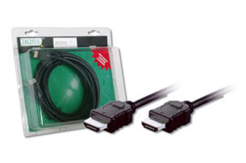 Digitus HDMI connection cable, Type A 5.0 m 5м HDMI HDMI Черный HDMI кабель