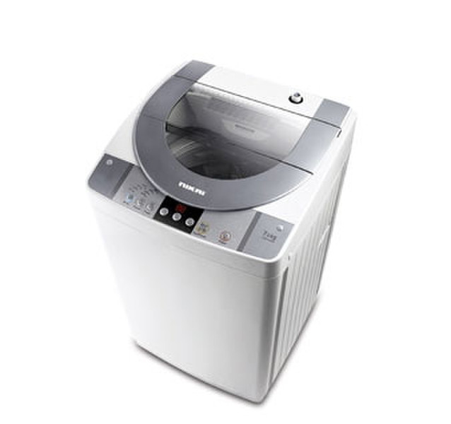 Nikai NWM703T1 freestanding Top-load 7kg Silver,White washing machine
