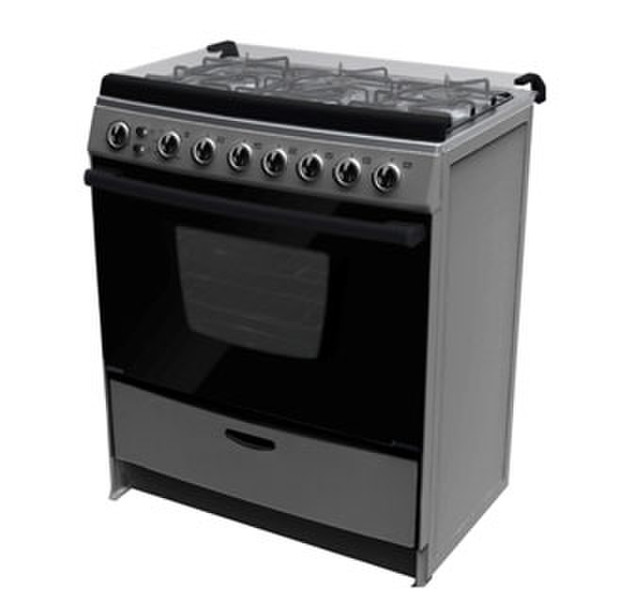 Nikai U6080GSN3 Freistehend Gas hob Schwarz, Grau Küchenherd