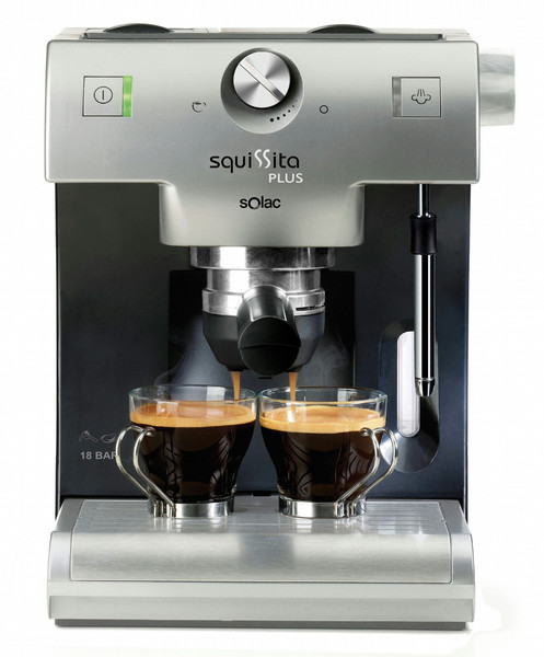 Solac CE4550 Espresso machine 1.2L 2cups Silver