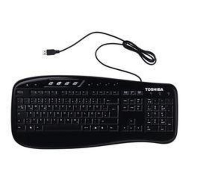 Toshiba USB 2.0 Multimedia External Keyboard Italian USB Black keyboard