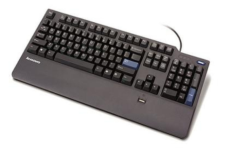 Lenovo Fingerprint USB Keyboard (Italian) USB QWERTY Black keyboard