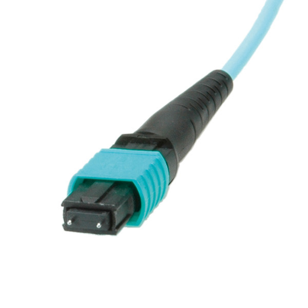 ROLINE MPO Fan-Out Cable 50/125µm OM3, MPO/12x LC, turquoise 2m