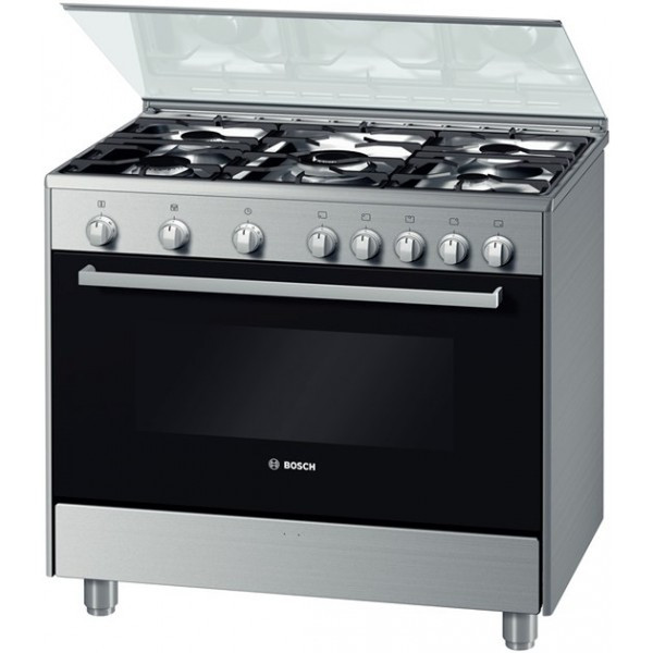 Bosch HSG738155M Freestanding Gas hob Stainless steel cooker