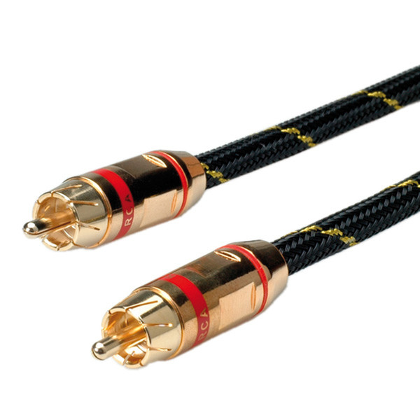 ROLINE GOLD Cinch-Verbindungskabel simplex Stecker / Stecker, Rot 2,5m