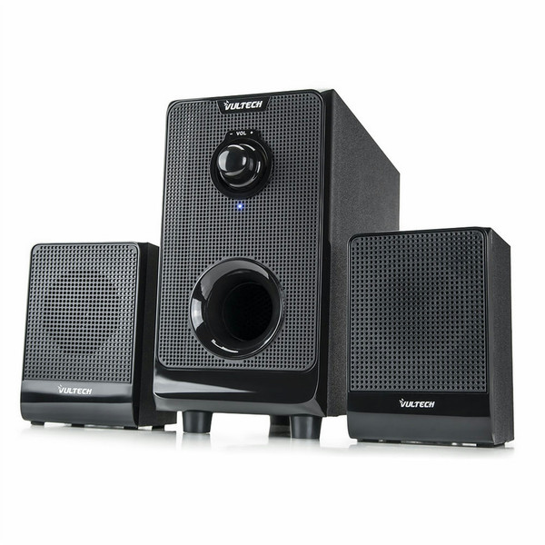 Vultech SP-2008 2.1 25W Black,Blue speaker set