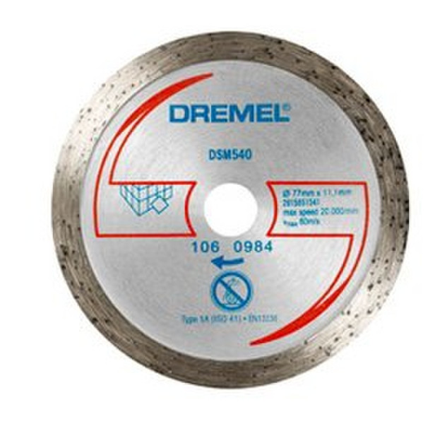 Dremel DSM540 77mm Kontinuierliche Radkranzdiamanttrennscheibe