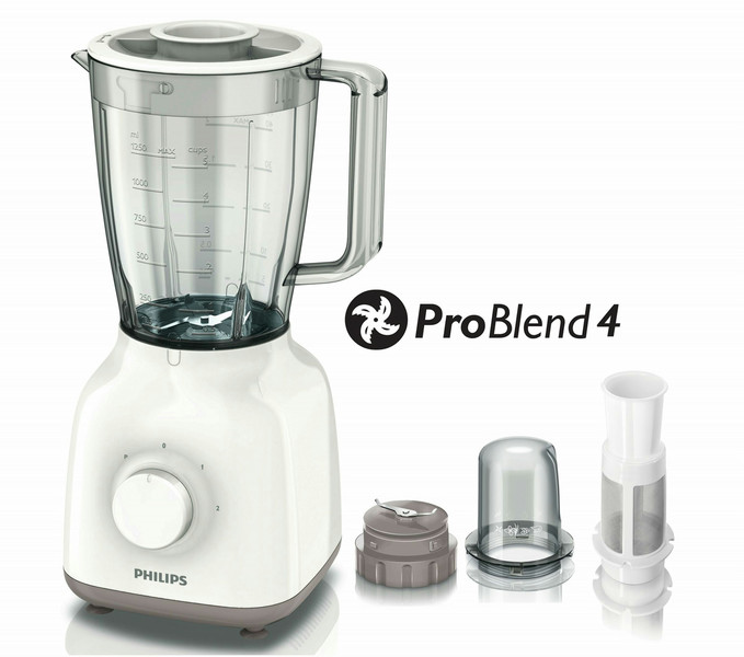 Philips Daily Collection HR2104/00 Tabletop blender 1.5L 400W Beige,White blender