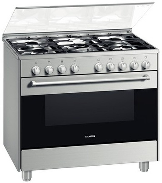 Siemens HG73G8155M Freistehend Gas hob Schwarz, Edelstahl Küchenherd