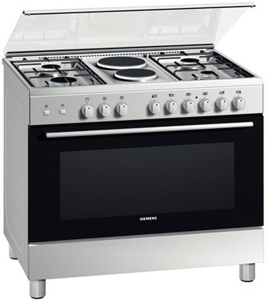 Siemens HG72G5154M Freistehend Combi hob Schwarz, Edelstahl Küchenherd