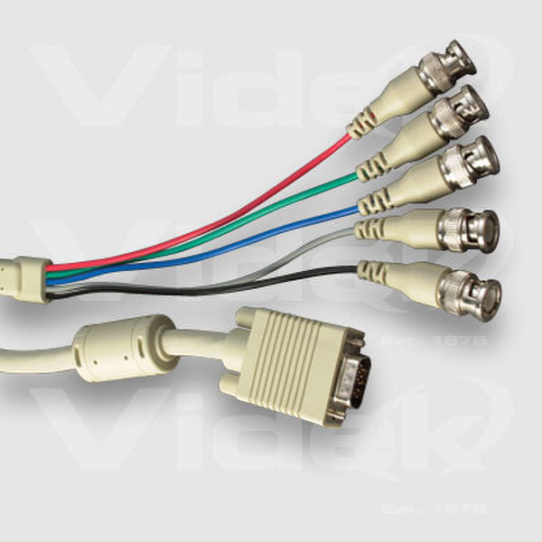 Videk HDD DB15M to 5 x BNC M Monitor Cable 1m 1м VGA (D-Sub)