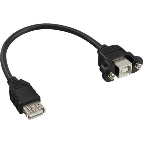 InLine 33441F USB 2.0 A USB 2.0 B Черный кабельный разъем/переходник