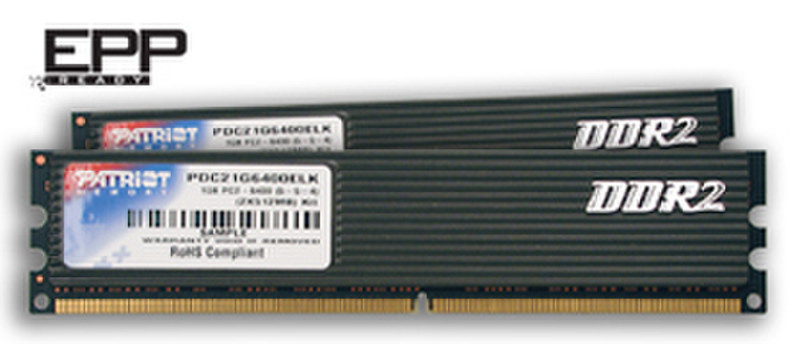 Patriot Memory Extreme Performance DDR2 1GB PC2-6400 Eased Latency DIMM Kit 1GB DDR2 800MHz memory module
