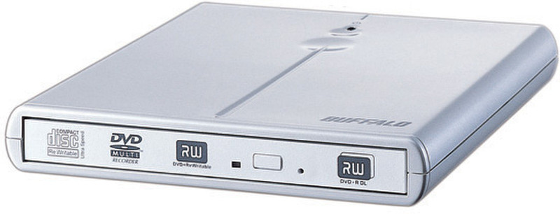 Buffalo MediaStation 8x Portable DVD Writer, White White optical disc drive